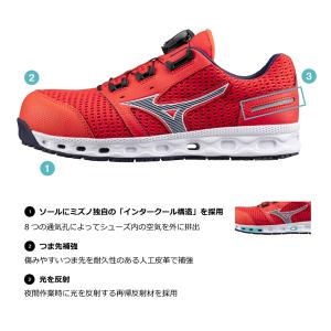 ミズノ安全靴 オールマイティ VH 51L B...の詳細画像5