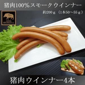 猪肉ソーセージ4本セット 約200g 長崎県産天然イノシシ肉100%使用