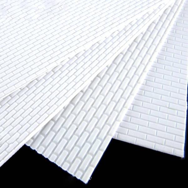 メトロタイル 模型 材料 ジオラマ ミニチュア レンガ 白 A4