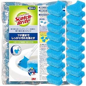 3M トイレ掃除 トイレブラシ 使い捨て スポンジ 洗剤付 取替18個 スコッチブライト