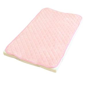6歳までの寝具図鑑こどものふとん フランネル あったかキルトパッド 敷パッド ベビーサイズ 70×120cm ピンク