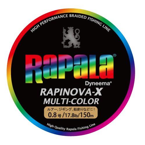 Rapala(ラパラ) PEライン ラピノヴァX マルチカラー 150m 0.8号 17.8lb 4...