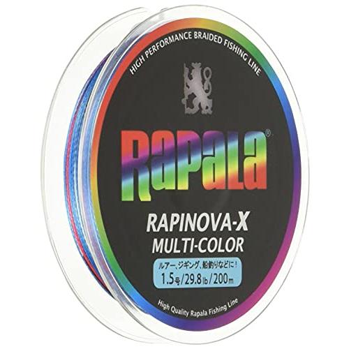 Rapala(ラパラ) PEライン ラピノヴァX マルチカラー 200m 1.5号 29.8lb 4...