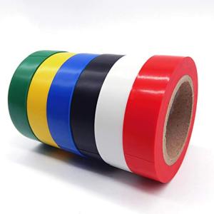 ビニールテープ 6卷6色入 電気 絶縁 テープ ハーネステープ 耐熱 テープ｜mochii0055