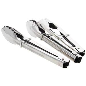 Utoolmart 万能 トング 2個セット 長さ31cm ステンレス製BBQトング バーべキュー ファイヤープレーストング 炭はさみ 焼肉 ごみ拾い
