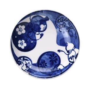 カネセ 『無病息災 』出藍の青い豆皿 五清 MB-002｜mochii0055