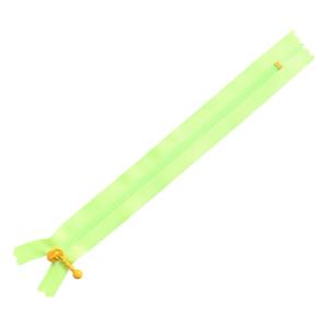 Y.K.K ポーチ用カラフルファスナー 5本入り 20cm ライトグリーン×オレンジ 3CF20-CO1