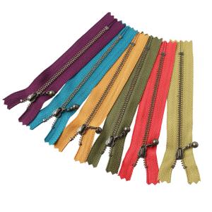 Y.K.K 玉付ファスナー AG 12cm 6色セット 3GKB12-6MIX