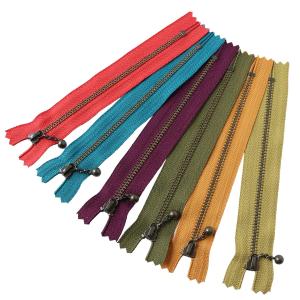 Y.K.K 玉付ファスナー AG 6色セット 14cm 6色セット 6色MIX 3GKB14-6MIX