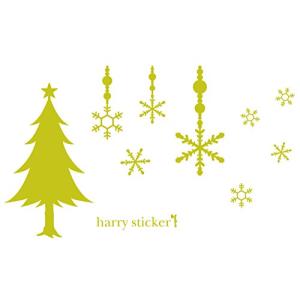 HARRY STICKER ウォールステッカー 貼ってはがせる 転写式 クリスマスツリーと壁飾り (christmas tree and wall d｜mochii0055