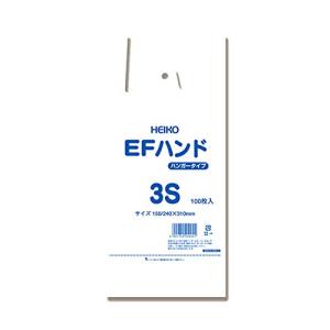 シモジマ (ヘイコー) レジ袋 EFハンド 3S 乳白 100枚 006645910｜mochii0055