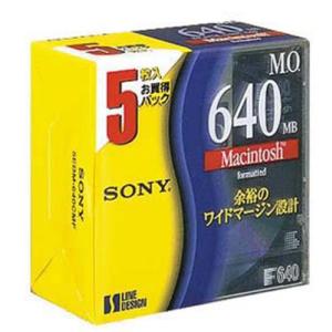 SONY 3.5型 MOディスク 5枚 640MB Macintoshフォーマット 5EDM-640CMF｜mochii0055