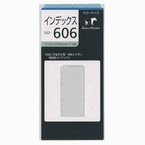 ノックス システム手帳 リフィル インデックス天4山タイプ 4枚 ナロー 52260600