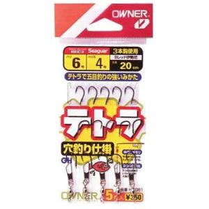 OWNER(オーナー) 仕掛け テトラ穴釣仕掛 3本 テトラ伊勢尼 8-6号 6号 20cm B-3...