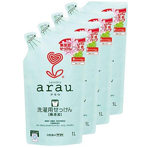 arau. アラウ 洗濯用 せっけん ゼラニウム 詰替用 1リットル×4個セット