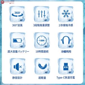 首掛け扇風機 ネッククーラー 携帯用扇風機 3...の詳細画像4