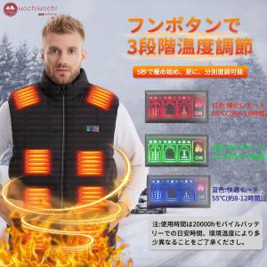 電熱ベスト 加熱ベスト 日本製繊維ヒーター 発...の詳細画像3