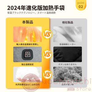 電熱手袋 ヒーター手袋 ヒーティング手袋 US...の詳細画像5