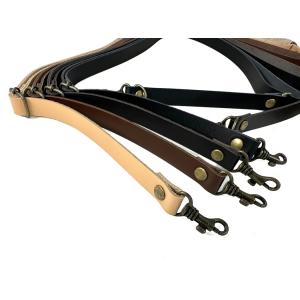 本革ショルダー紐 ナスカン付き 本ヌメ革 長さ約80ｃｍから130ｃｍcmまで調節可能 15ｍｍ巾【...