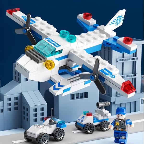 8732-5 警察飛行機 レゴ ブロック 互換 キット LEGO　互換品 シティ 知育玩具 プレゼン...
