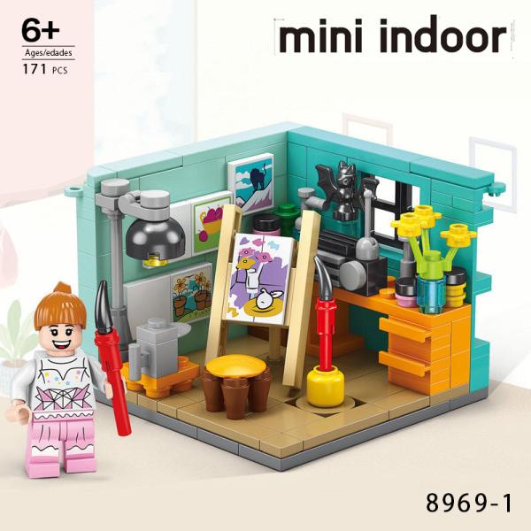 8969-1 画家 絵画 キット レゴ ブロック 互換 LEGO　互換品 シティ 知育玩具 プレゼン...