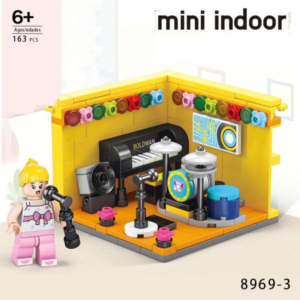 8969-3 ピアノ、ドラム、ライブハウス キット レゴ ブロック 互換 LEGO　互換品 シティ ...