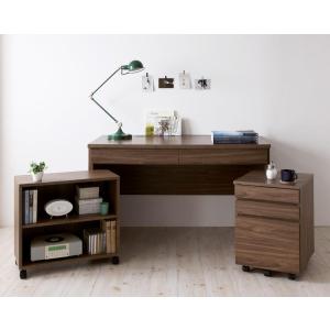 MODERNO 100幅×50奥行 デスク + 43ワゴン 2点セット 天板セラミック柄