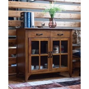 曙工芸製作所 ステンドキャビネット ガラス アンティーク サイドボード