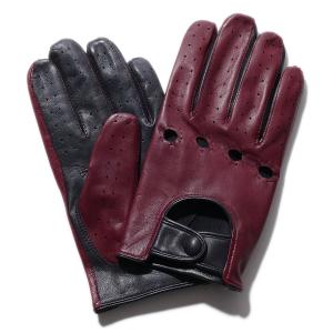メローラ ドライビンググローブ ZU15bis(ボルドー/ネイビー)ラムナッパMEROLA
