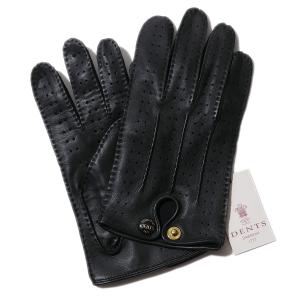 英国デンツ 手縫いドライビンググローブ DENTS 5-1006 ブラック メンズ 手袋 送料無料 ギフト 本革 レザー