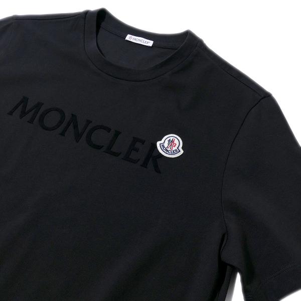 2023AW NEWモンクレール Tシャツ 8C00047 999ブラック MONCLER メンズ ...