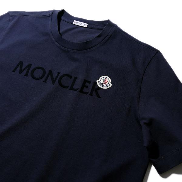 2024SS モンクレール Tシャツ 8C00057 778ネイビー MONCLER メンズ 半袖 ...