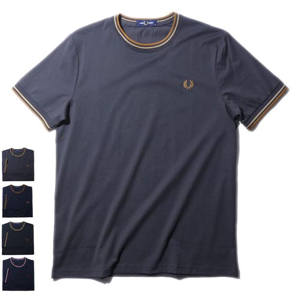 2024SS  フレッドペリー ツインティップラインTシャツ M1588 FRED PERRY メン...