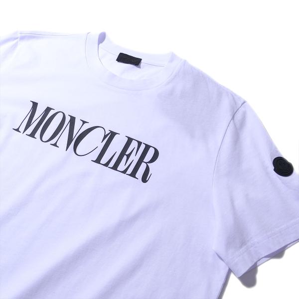 モンクレール Tシャツ 8C00031 001ホワイト MONCLER メンズ 半袖 大きいサイズ ...