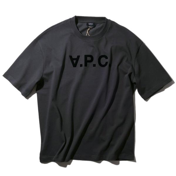 APC アーペーセー A.P.C. ルーズフィットTシャツ M26385 チャコールグレー メンズ ...