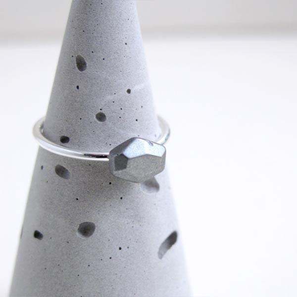 リング/指輪 グレナリング・ヘマタイト (シルバー)レディース 天然石 北欧シンプル 金属アレルギー...