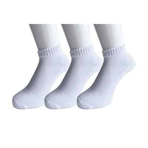 スポーツソックス  3P  くるぶし ショート くるぶし スニーカー 白 メンズ 綿混 足底パイル編...