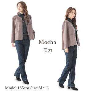 ジャケット レディース ノーカラージャケット ...の詳細画像2