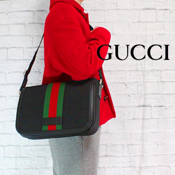 グッチ GUCCI バッグ メンズ ショルダーバッグ メッセンジャーバッグ 新品 斜め掛け ウェブラ...