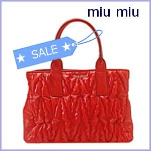 ミュウミュウ miumiu バッグ トートバッグ レッド/赤...