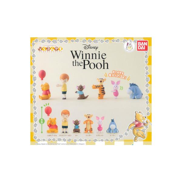 くまのプーさん　 ならぶんです。Winnie the Pooh 全６種  バンダイ ガチャポン　ガシ...