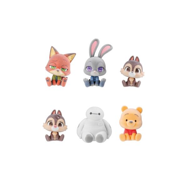 ディズニー　disney モフきゅんおすわりどーる ディズニーキャラクターズ 全６種  バンダイ　ズ...