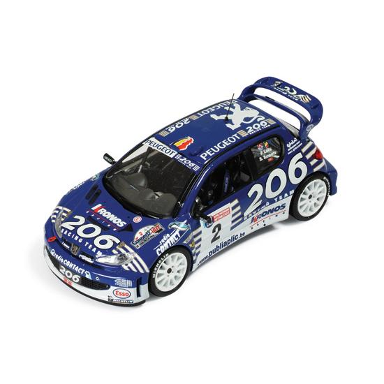 ixo models 1/43 (RAM334) Peugeot 206 WRC #2 Winner...