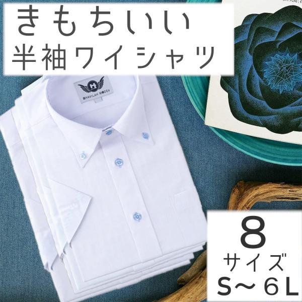 ワイシャツ 半袖 形態安定  単品 10柄 H116-H120 H131-135 メンズ ピッタリ ...