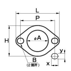 汎用メッキフランジ単品 φ60.5用(大)の詳細画像1