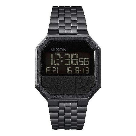 NIXON Re-Run A158 - オールブラック - 30m防水 メンズデジタルファッションウ...