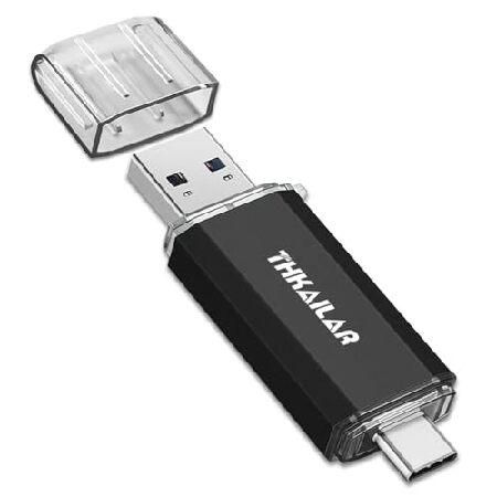 THKAILAR USB Cフラッシュドライブ 512GB 2 in 1 OTG USB 3.1 サ...