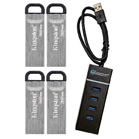 キングストン 32GB データトラベラー カイソン フラッシュドライブ (4個セット) USB 3....