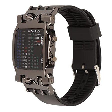 二進法時計、カニの形の多彩な LED の腕時計のシリコーンの革紐が付いている涼しいデジタル腕時計、防...