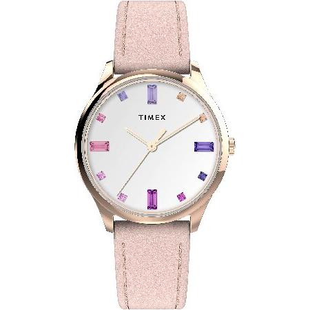 Timex レディース イージーリーダー 32mm 腕時計 - ピンクストラップ ホワイトダイアル